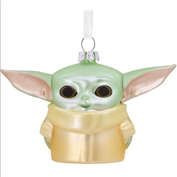 Hallmark glass Christmas ornament Star Wars The Mandalorian The Child NWT - Picture 5 of 5